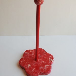 Porta-toalhas de papel em formato de flor, base em formato de flor, design exclusivo, feito de madeira, cores personalizadas