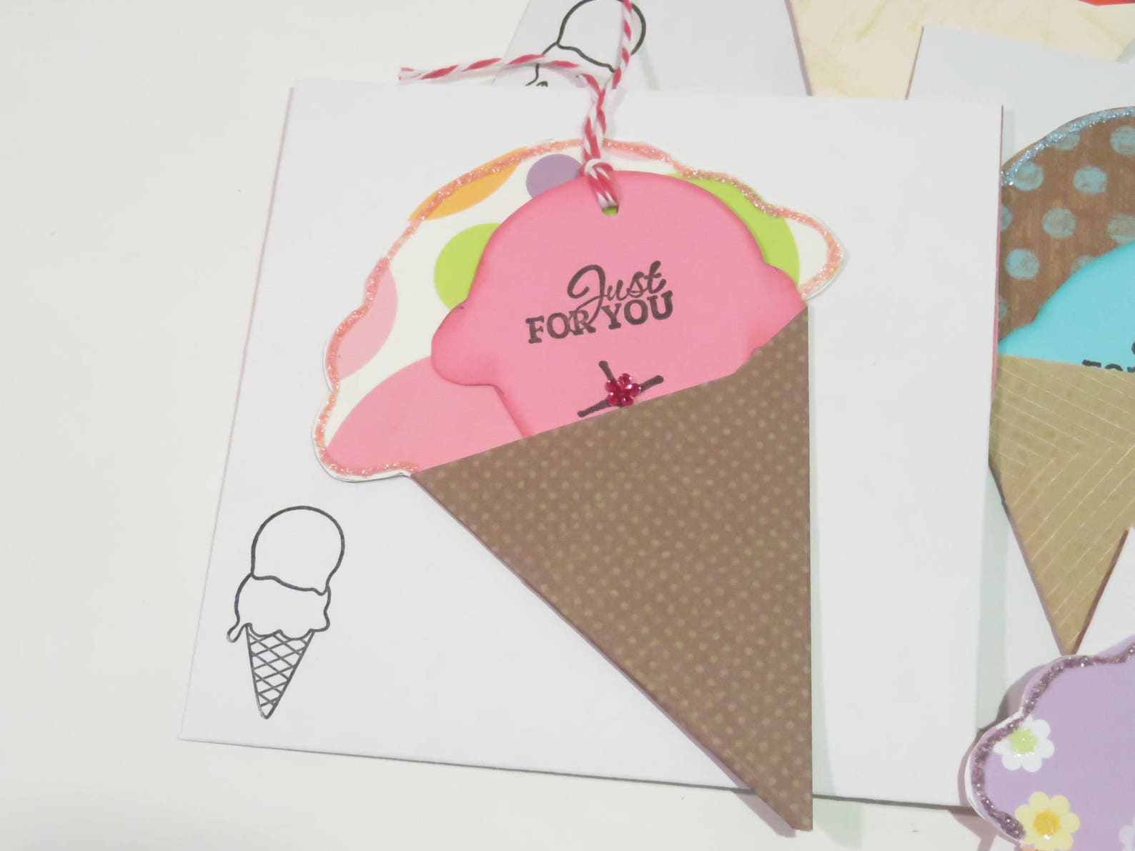 Ice Cream Cone Gift Card Holders Etsy