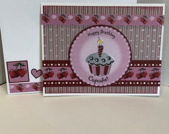 Happy Birthday Cupcake Card