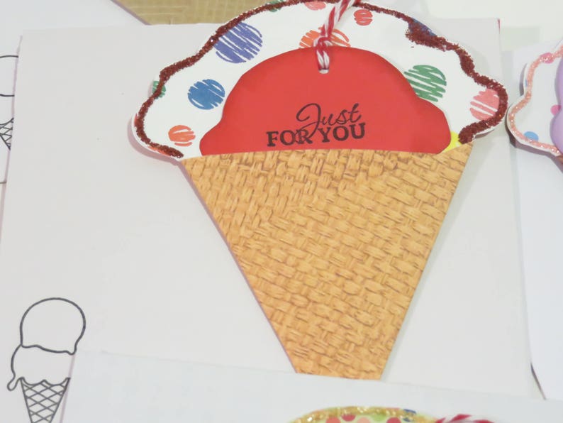 Ice Cream Cone Gift Card Holders Etsy