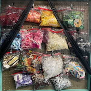 Assorted Ribbon Grab Bags for Junk Journals, Card Making