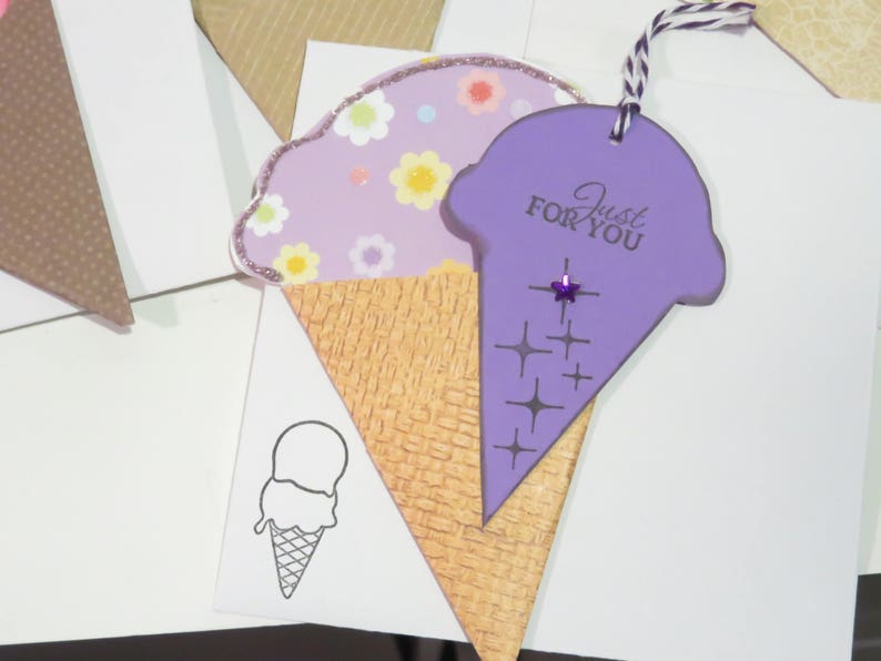 Ice Cream Cone Gift Card Holders Etsy