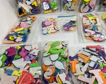 Assorted Foam Alphabet Pieces For Junk Journals, Scrapbooking, Kids Crafts