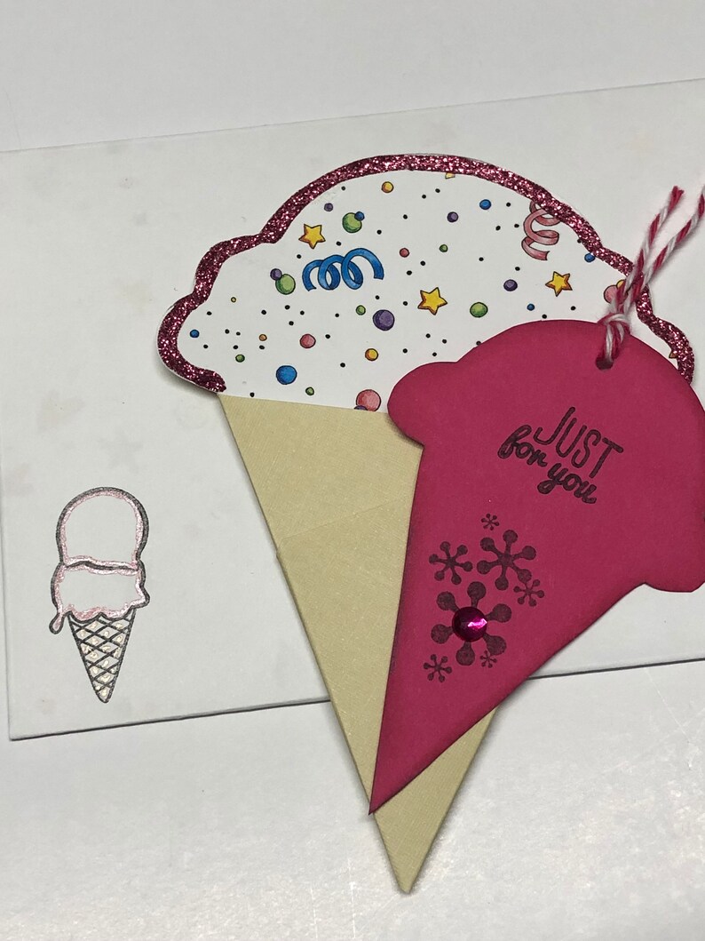 Ice Cream Cone Gift Card Holders Etsy