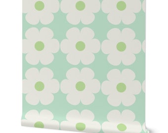 Wallpaper Peel and Stick Retro Daisy Boho Colorful Wallpaper, Removable Wallpaper, Prepasted Wallpaper, Renters Wallpaper, Accent Wallpaper