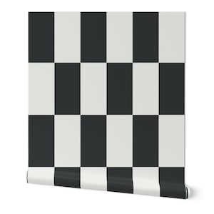 Wallpaper Black and White Checkered Vertical Geometric Peel and Stick, Renters Wallpaper Accent Wallpaper Prepasted Wallpaper, 90s Wall