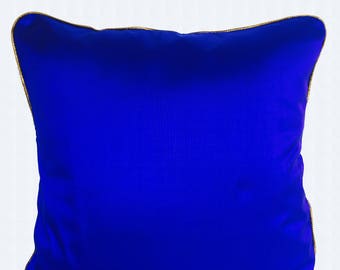 Cobalt blue pillow | Etsy Royal Blue pillow. Cobalt blue art silk