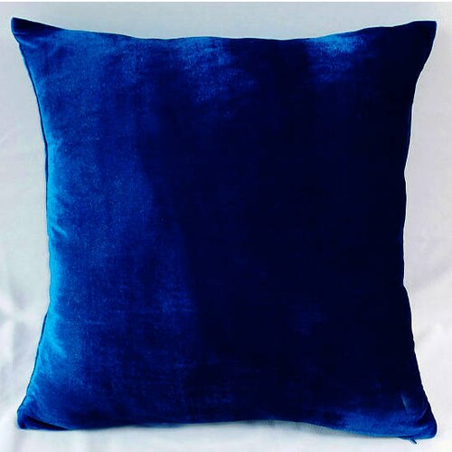 Royal Blue Velvet Pillow Cover. Blue Velvet Throw Pillow Etsy