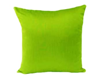 Parrot green  dupioni silk pillow cover green Decorative pillow, Green luxury pillow cover Square and oblong cushion covers. Custom made