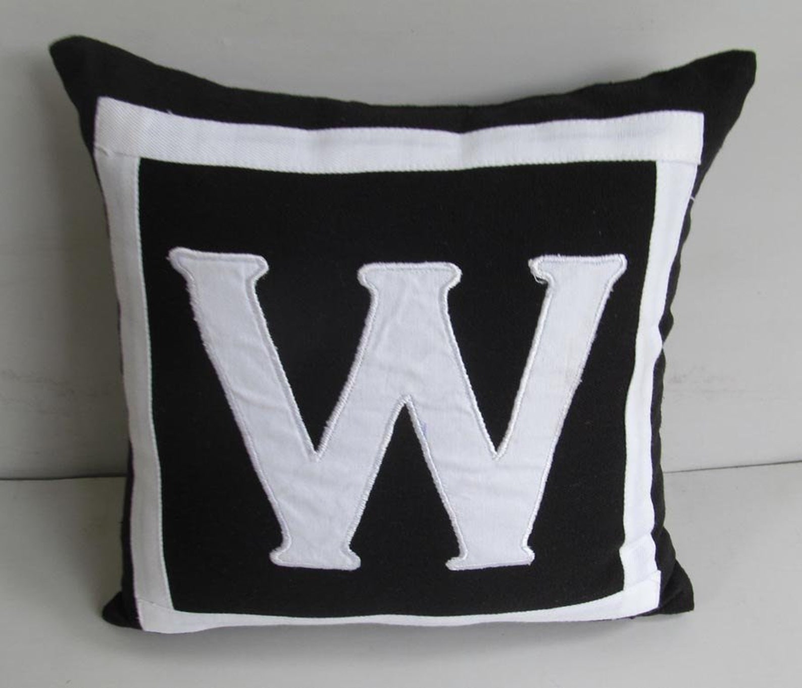 Red Monogram Pillow Monogrammed Pillow Red and White Initial Etsy