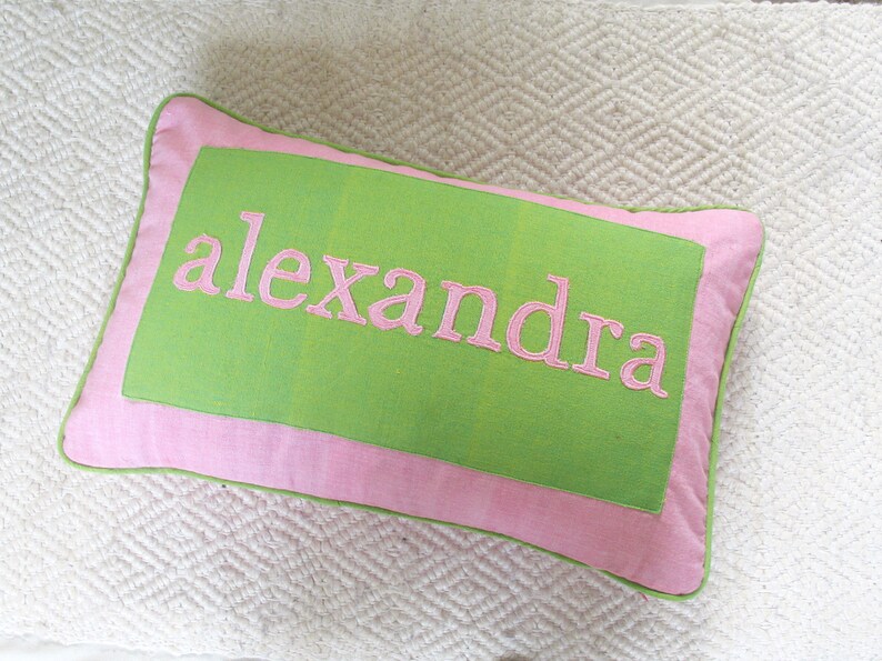 Custom Made Personalized Word Name Pillow Cushion Covers 12X18 Etsy