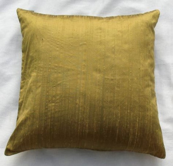 Moss olive green silk throw pillow Jade green dupioni silk throw pillow