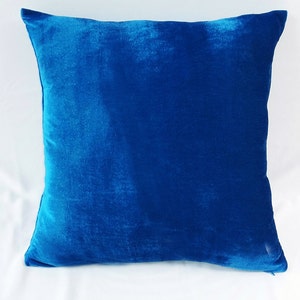 Turquoise blue velvet pillow cover, turquoise blue velvet euro sham, decorative pillow, velvet pillow cover, cushion made 12 to 26 inside