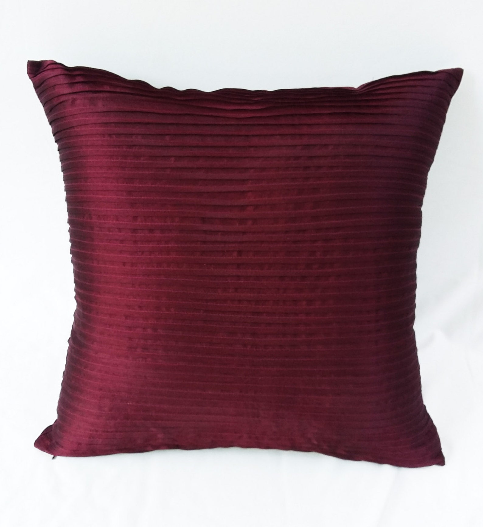Burgundy Pintuck Pillow Burgundy Throw Pillow. Burgundy Etsy