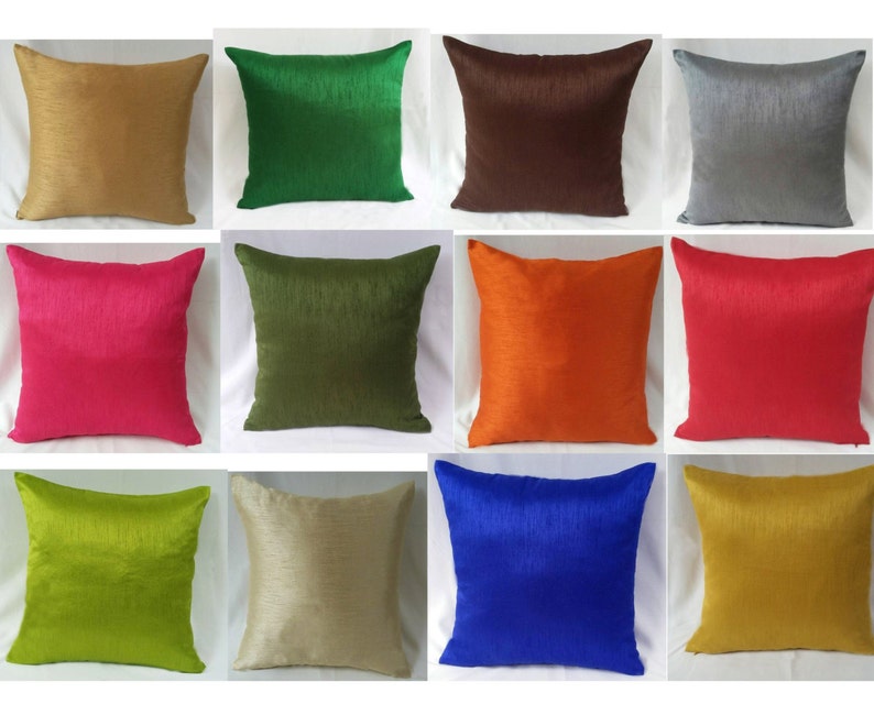 Saffron Yellow Dupioni Silk Pillow Cover Yellow Cushion Cover. Etsy