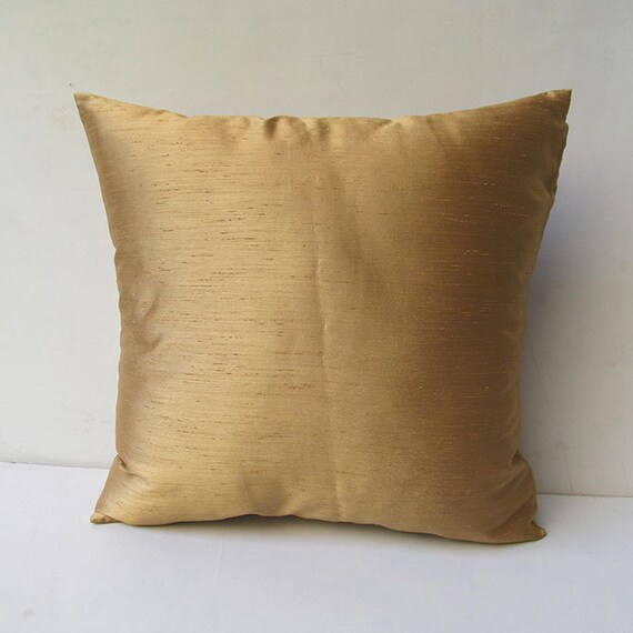 Bronze gold silk pillow covers. Deceretive silk cushion Etsy