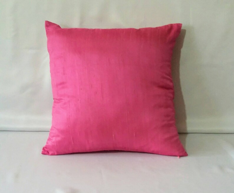 Cerise Pink Silk Pillow Dupioni Silk Cushion Cover. Lip Gloss Etsy