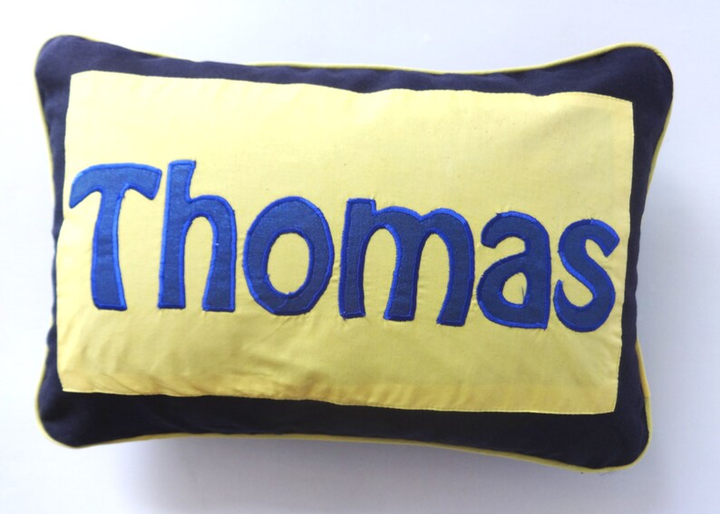 Personalized name monogrammed pillows for kids. Nursery pillow Etsy