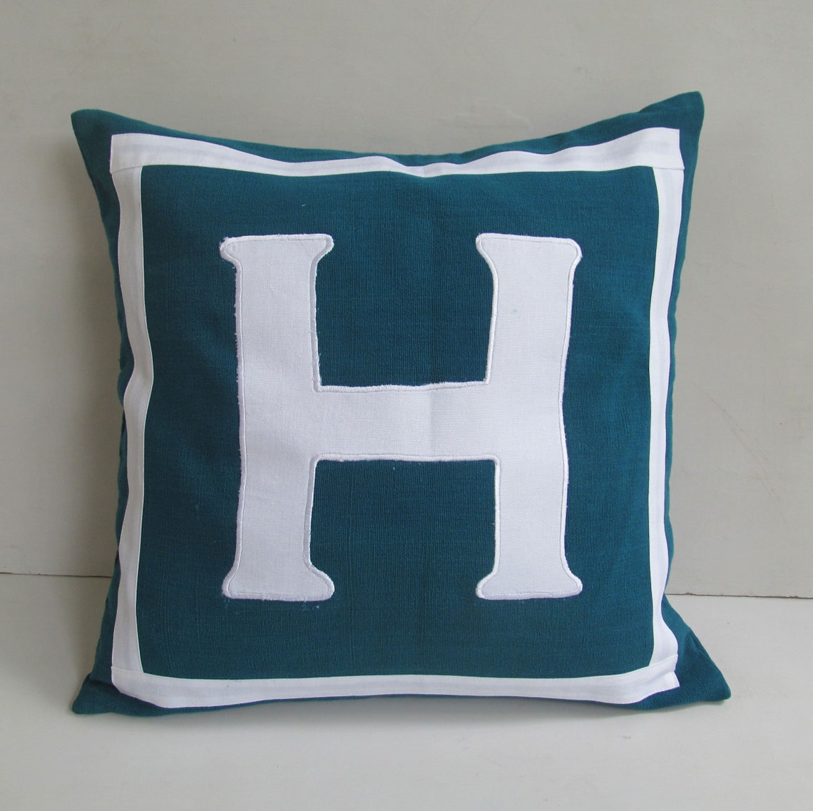 Custom made monogram pillow covers initial pillows letter Etsy