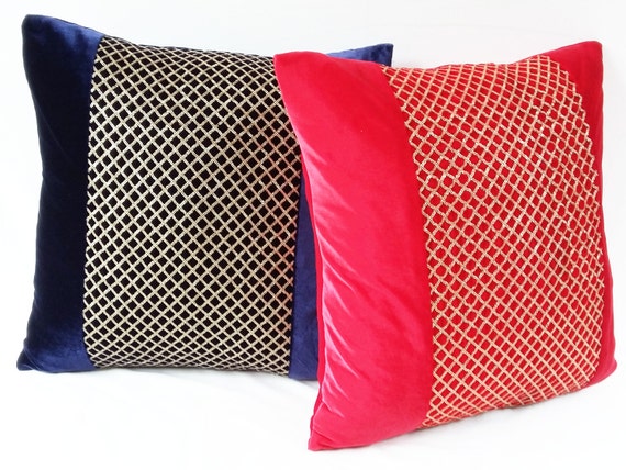 On SALE Red Velvet Pillow. Gold Sequin On SALE Red Velvet Pillow. Gold Sequin