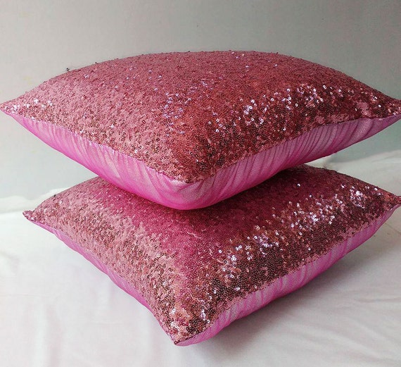 pink glitter pillow