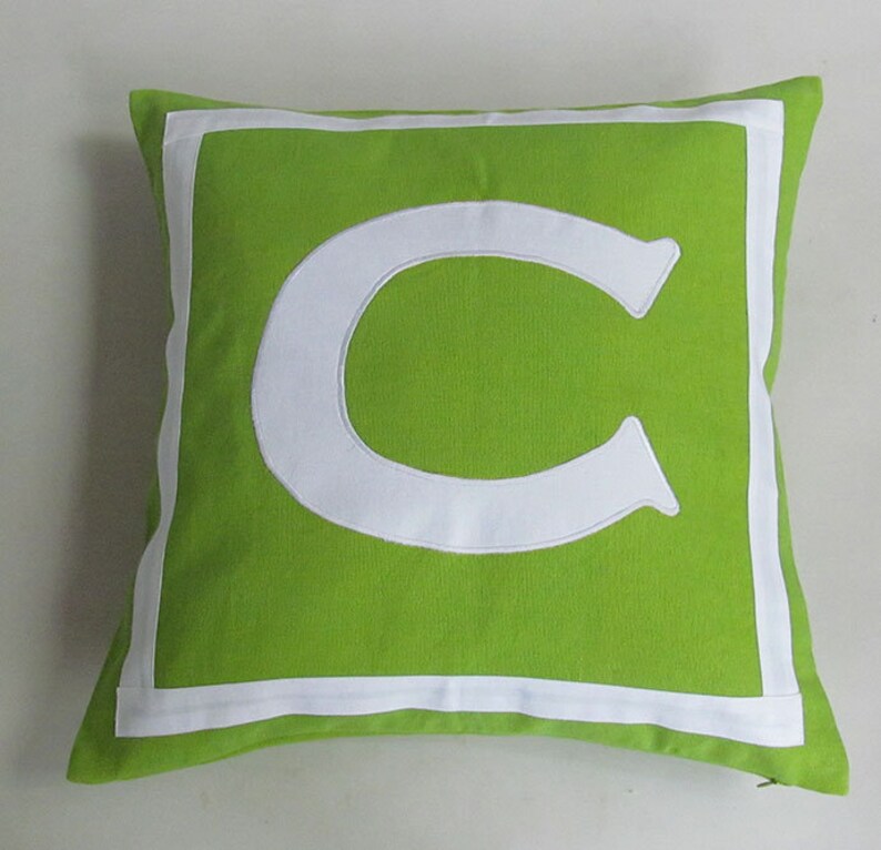 Custom made monogram pillow covers initial pillows letter Etsy