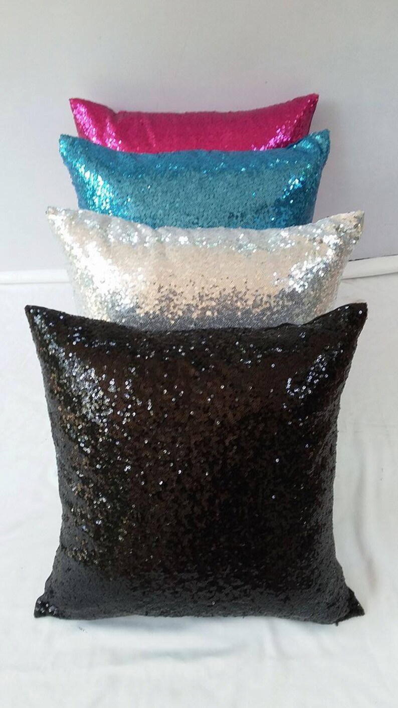 Silver sequin pillow cover Sparkly cushion cover. event Etsy