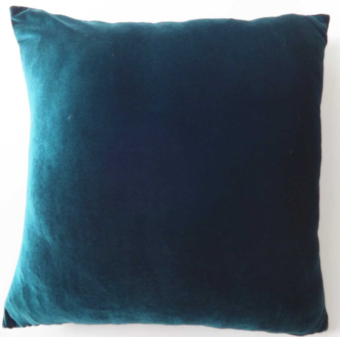 Teal Blue Velvet Pillow Cover. Decorative Velvet Throw Pillow. Etsy