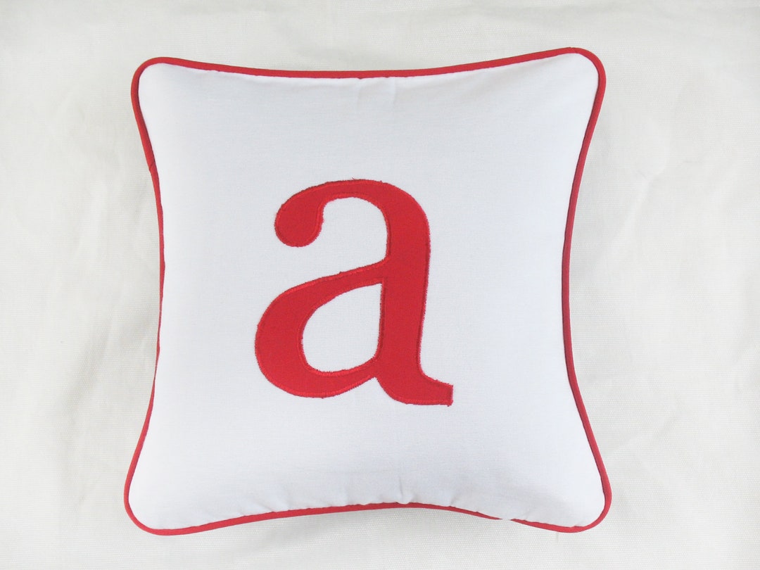 Monogram Pillow Cover, Nursery Decor, Initial Gift Pillow, Kids Room