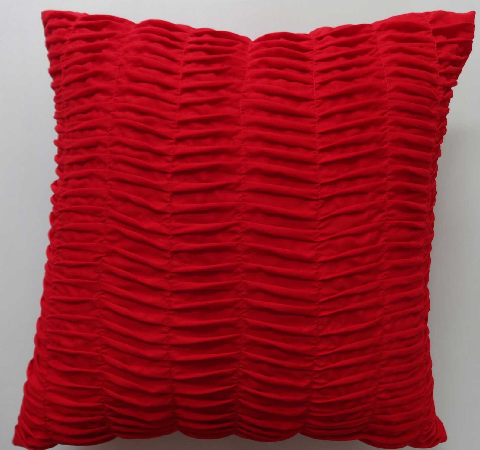 Red Pillow. Decorative Bright Red Pintuck Pillow. Soft Silk Etsy