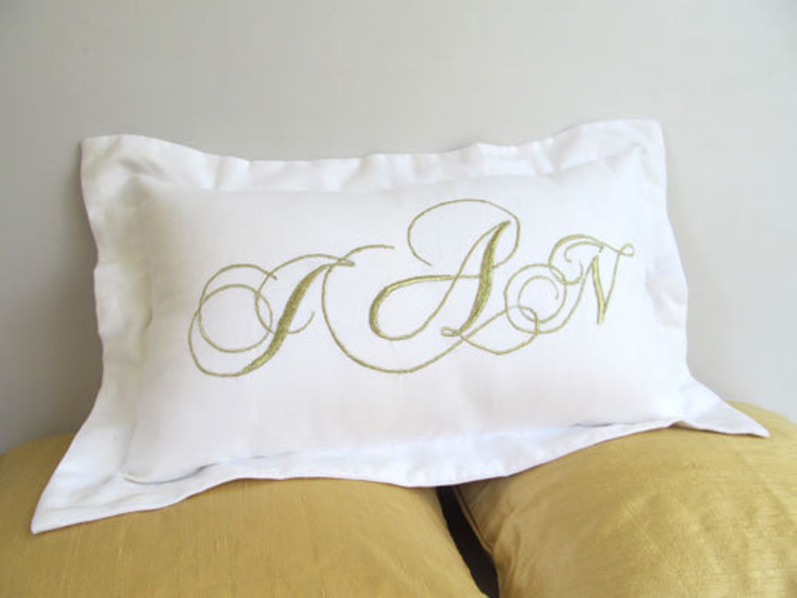 Monogram pillow sham pillow case king size pillow sham Etsy