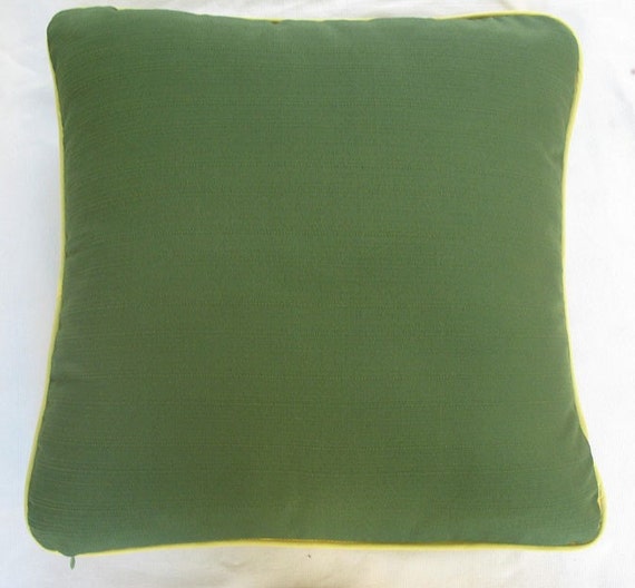Olive green outdoor cushions patio Olive Green & Black Outdoor Pillow