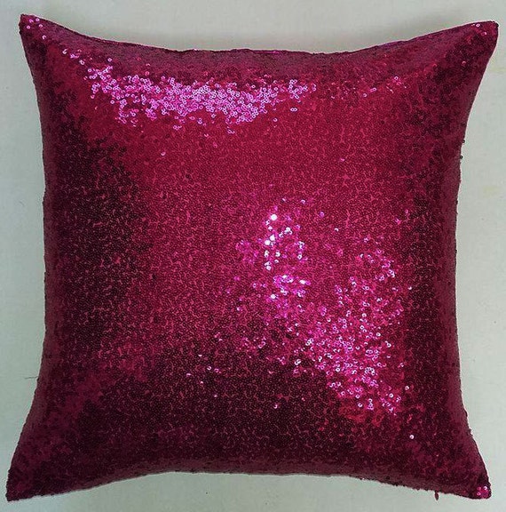 Magenta Sequin Pillow. Sparkling Pillow. Glitter Pillow. Luxury Pillow. Decorative Pillow. Throw Pillow Cover. 16 and 18 Inches Custom Made Etsy UK