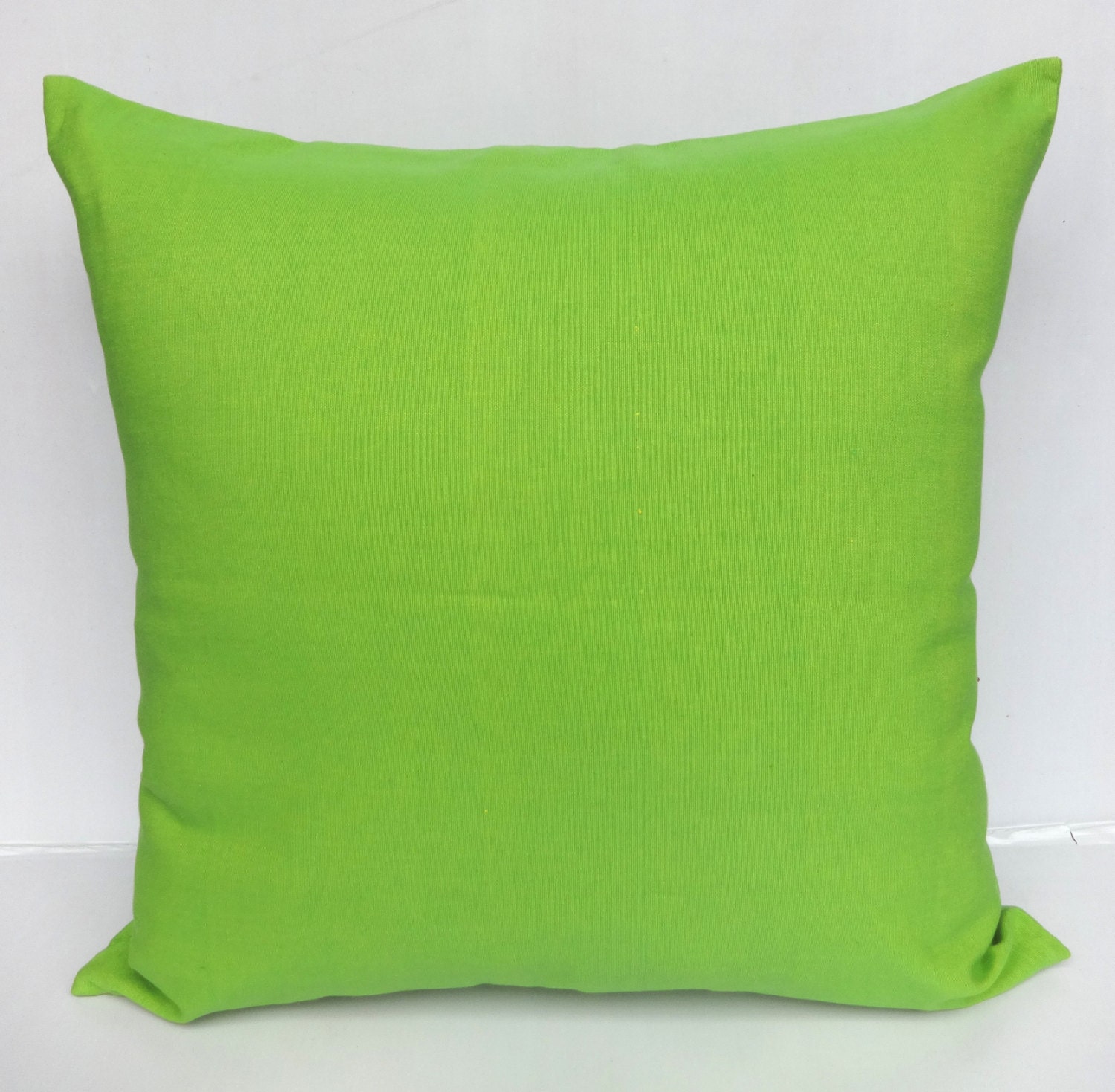 Lime Green floor pillow cover. hand vowan cotton pillow cover. Etsy