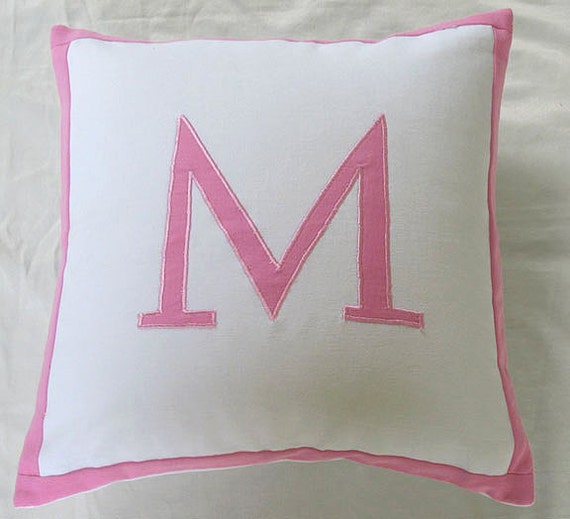 PERSONALIZED PILLOW Monogram pillow Initial pillow Alphabet