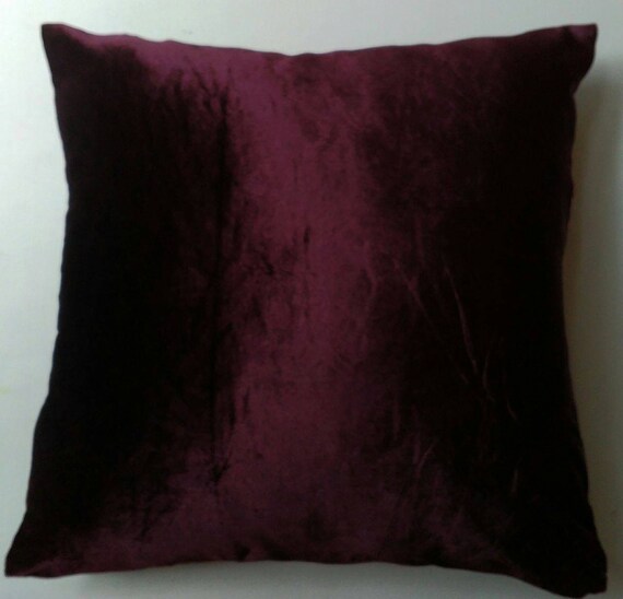 Burgundy Velvet Euro Sham Floor Pillow Mahogany Velvet Etsy