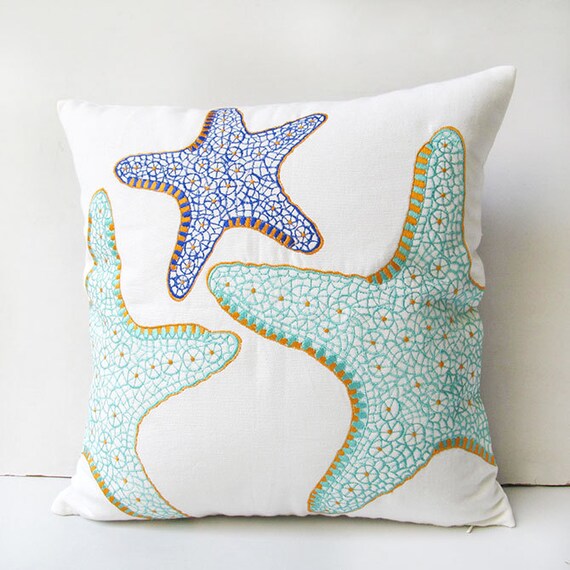 ocean themed throw pillows