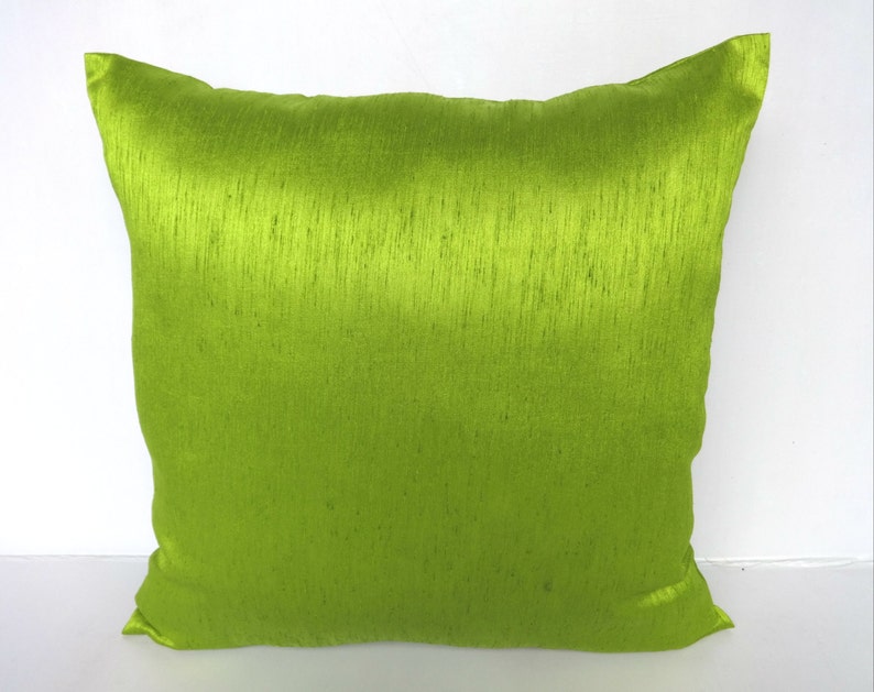 Lime Green Art Silk Pillow Cover. Deceretive Cushion Cover Etsy UK