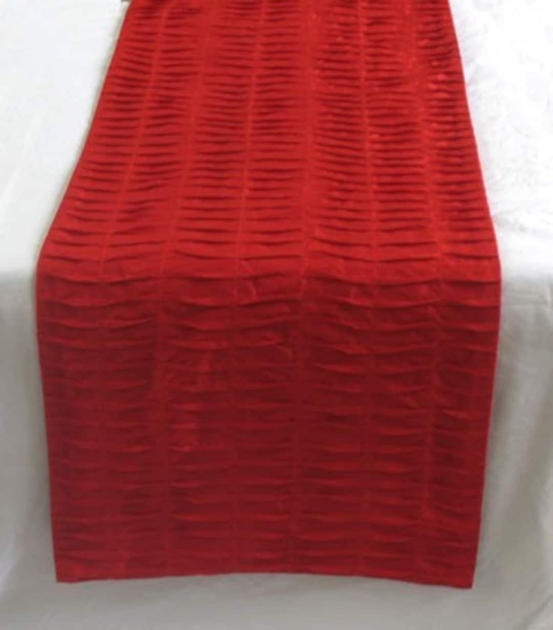 Red Table Runner Decorative Red Silk Table Runner Textured Etsy