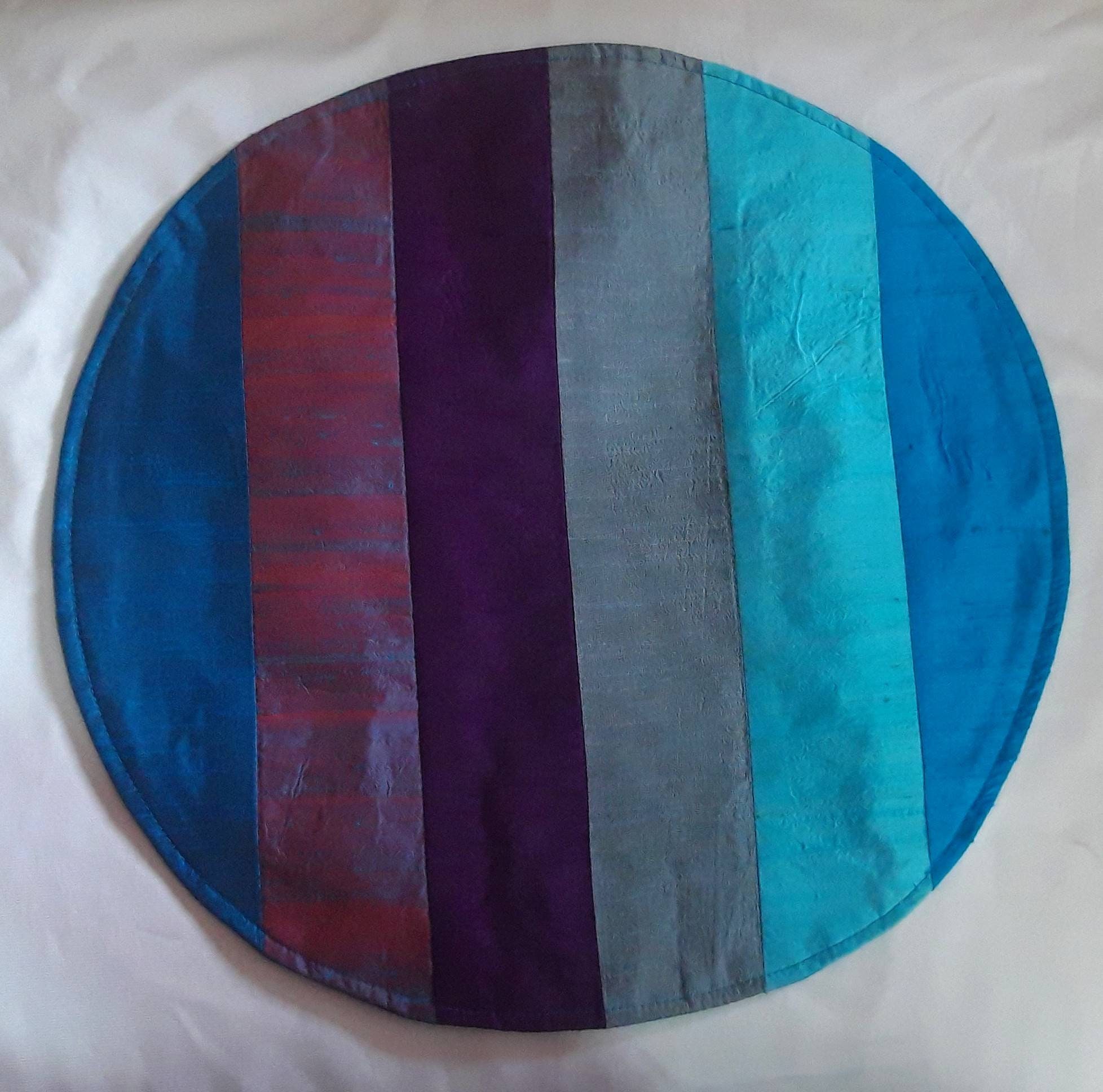 Blue stripes table runner blue silk table runner. Custom made. Etsy