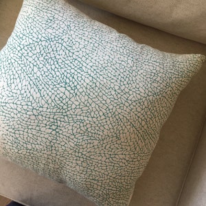 Coral pillow. Decorative  Aqua blue or colour of your choice Embroidery cushion cover, Notical inspired pillow. 16to20 inches, custom made.