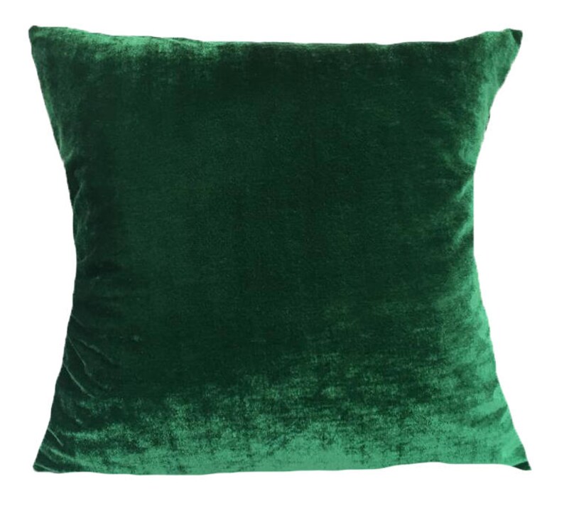 Dark green velvet pillow cover deep green velvet decorative Etsy