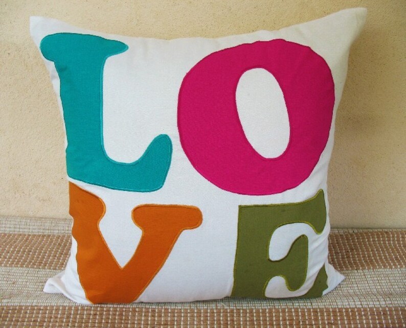 Love Pillow. Decorative Nursery Pillow. Kids Room Pillow. Gift Etsy