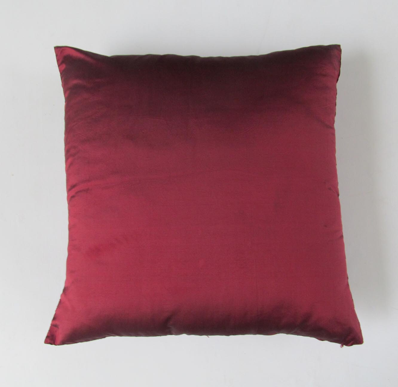 Burgundy Euro Sham Pleated Pillow 26inch. Silk Floor Pillow. Etsy