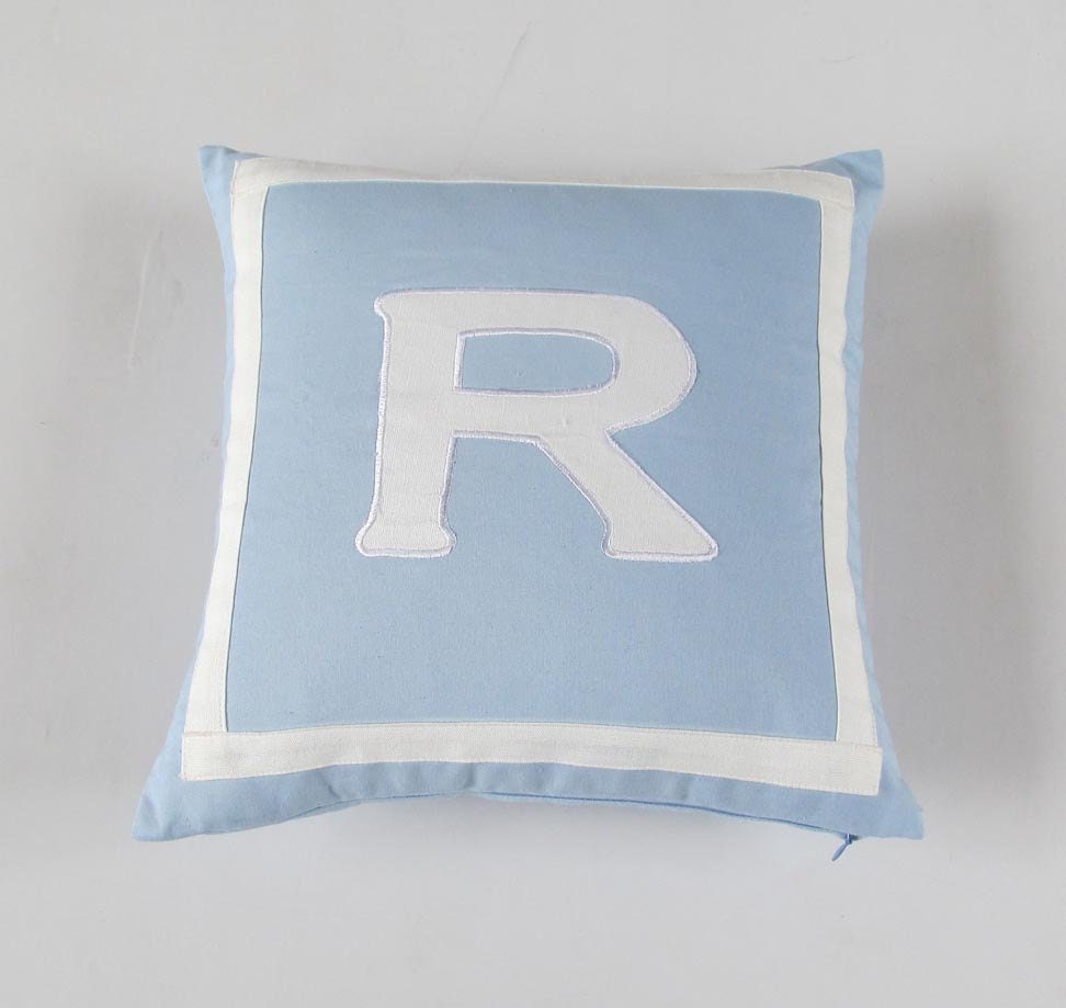 Pink monogram pillow initial pillow little girls room decor Etsy