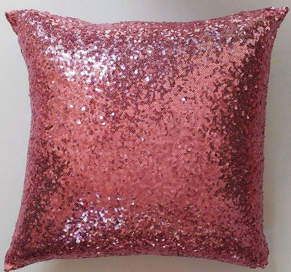 pink sequin pillow