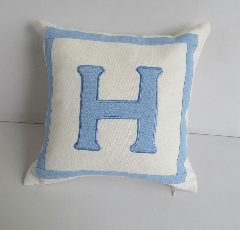 Custom made monogram pillow covers Personalized baby gift pillows with letter