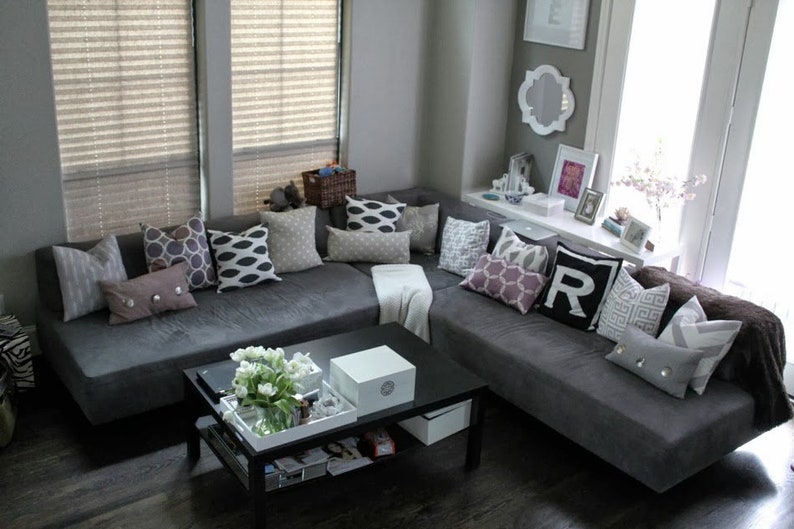 Red Monogram Pillow Monogrammed Pillow Red and White Initial Etsy