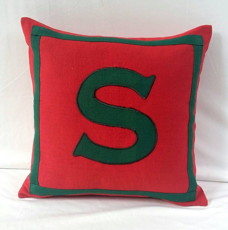 Midnight Blue Monogram Pillow With White Initial. Decorative Etsy