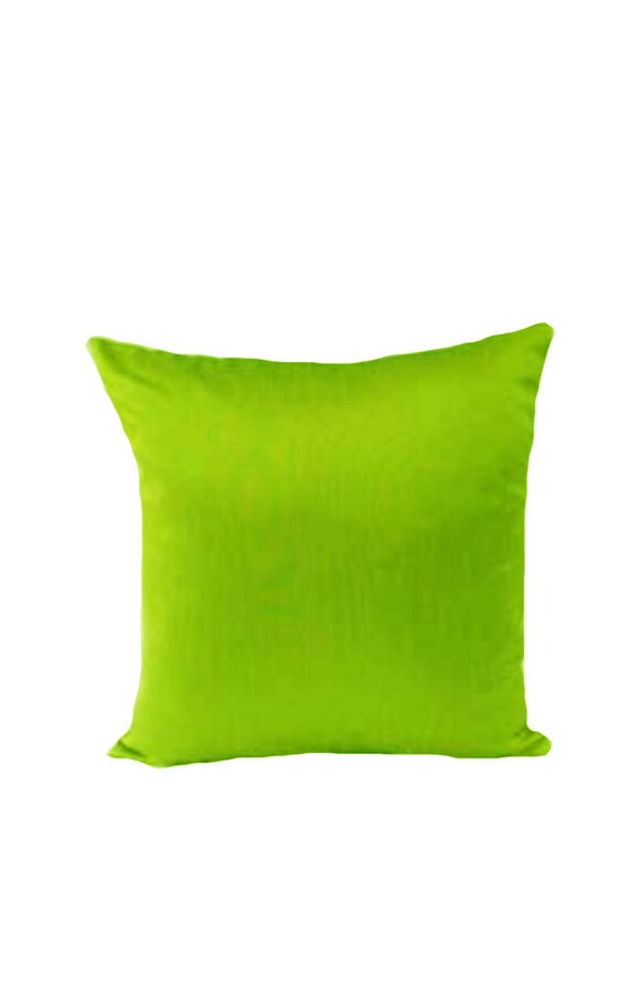 Lime green dupioni silk pillow cover Jade green dupioni silk throw pillow